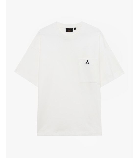 Oversized T-shirt with embroidery and pocket