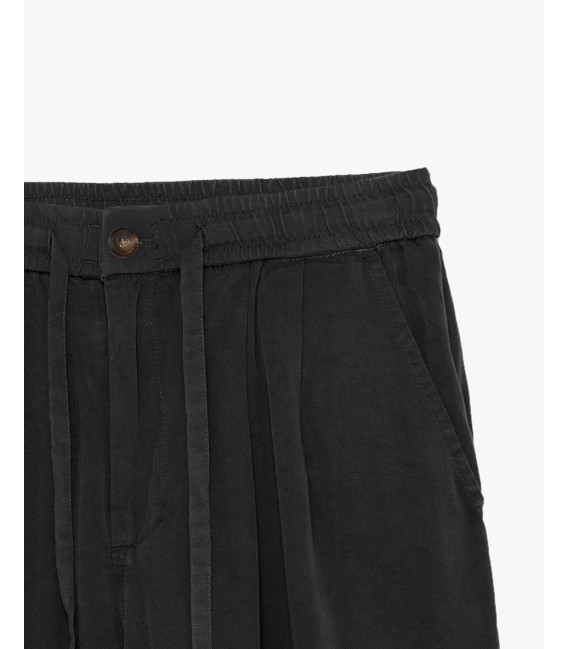 Wide leg drawstring trousers