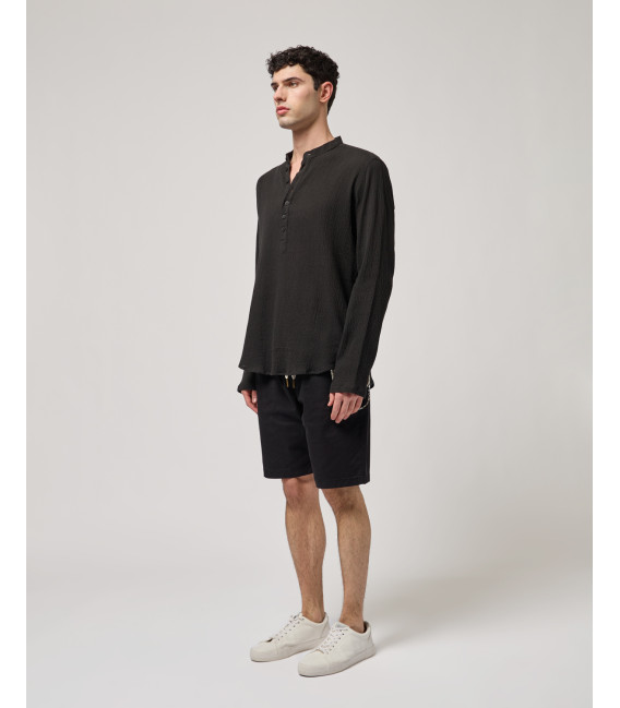 Camicia con collo alla coreana