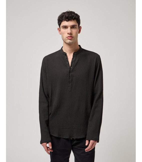 Camicia con collo alla coreana