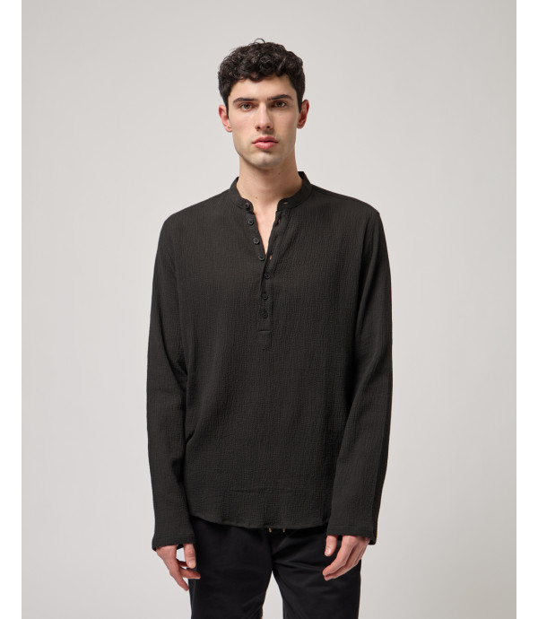 Camicia con collo alla coreana