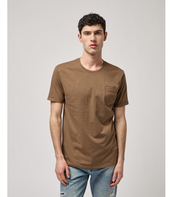 T-shirt con taschino in cotone extra fine