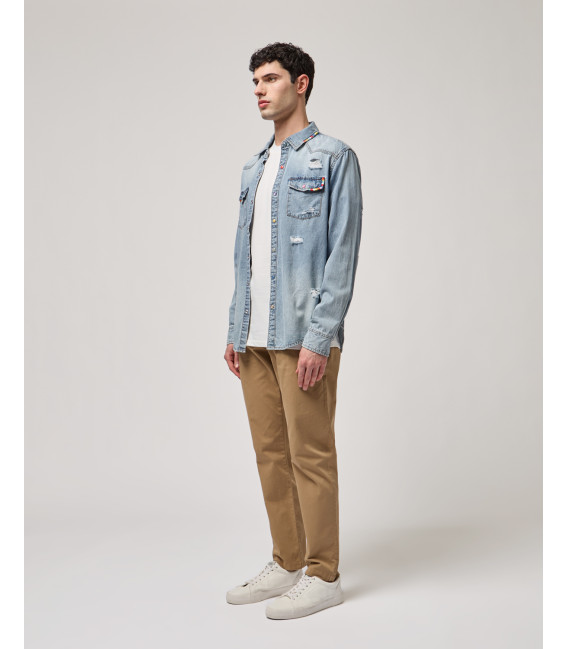 T-shirt girocollo in pique