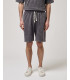 Cold-dyed fleece bermuda shorts