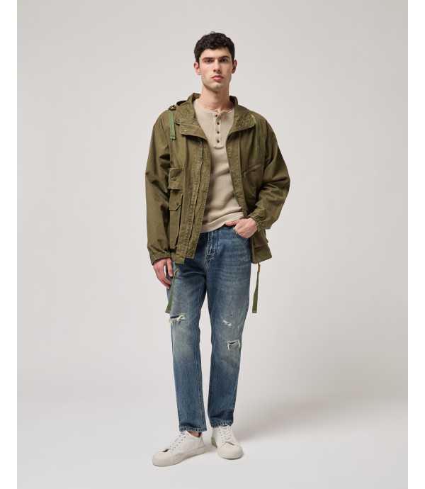 Jeans GRANT100 carrot fit medium wash con ricami