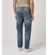 GRANT100 carrot fit jeans in medium wash with emboideries