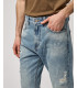 COOPER distressed carrot fit jeans vintage wash