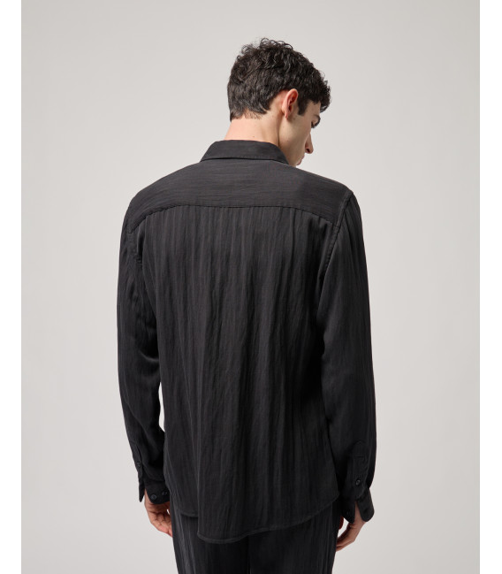 Camicia a maniche lunghe in tinta unita