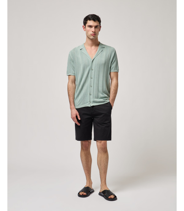 Camicia in maglia con trasparenze