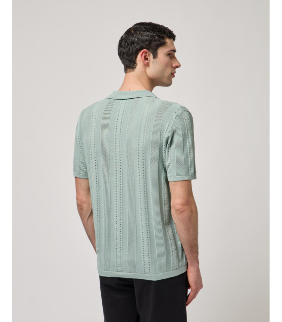 Camicia in maglia con trasparenze