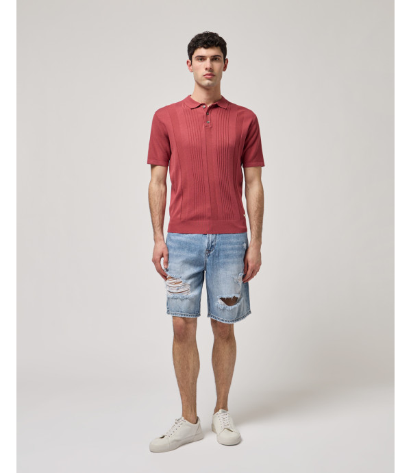Knitted polo shirt