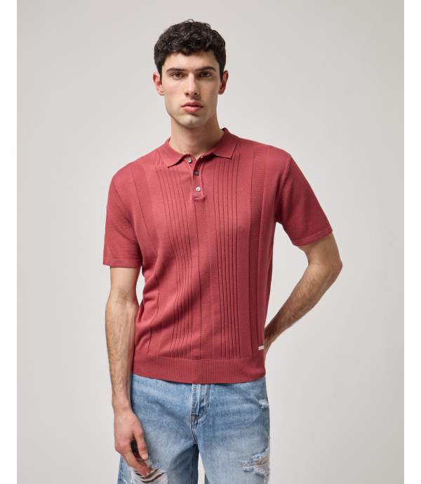 Knitted polo shirt