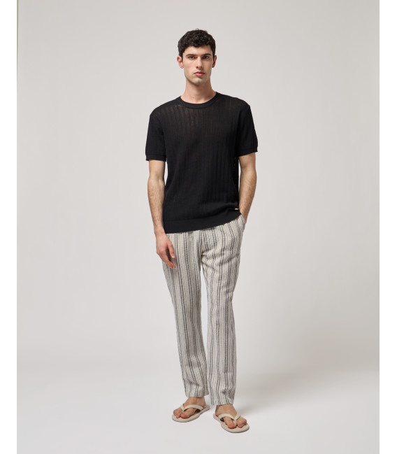 Knitted short-sleeve T-shirt