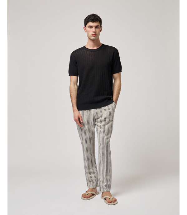 Knitted short-sleeve T-shirt