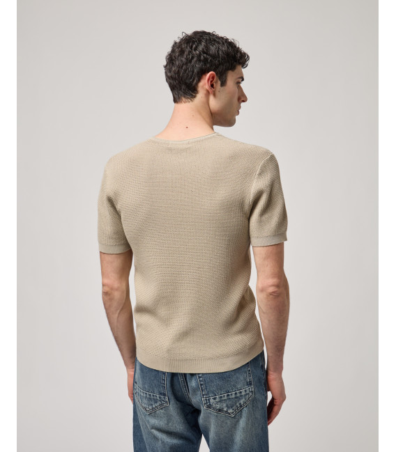 T-shirt serafino in maglia