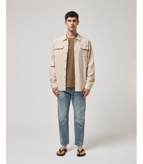 Overshirt with raised pattern