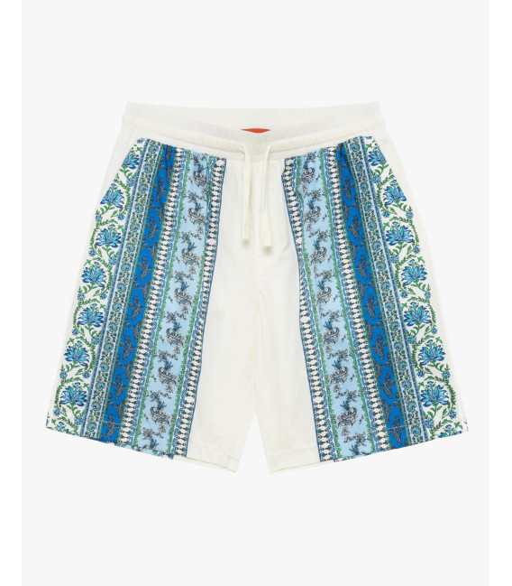 Bermuda shorts with geometric pattern