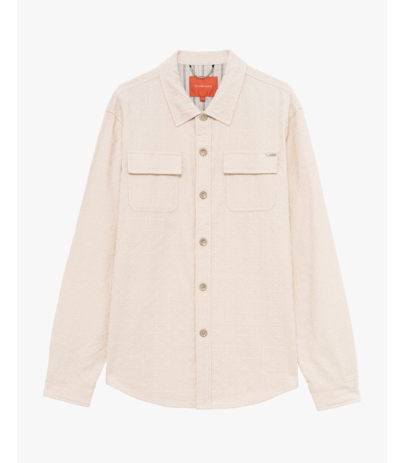 Overshirt with raised pattern