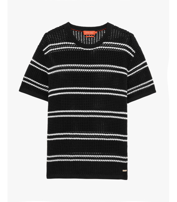 T-shirt in maglia traforata