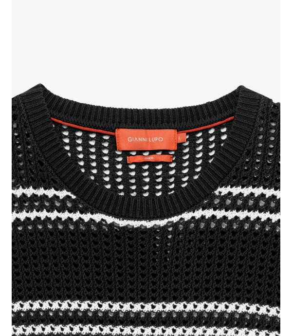 Openwork knit T-shirt