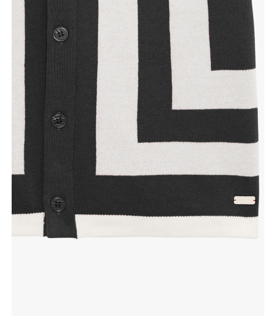 Short-sleeve knitted shirt