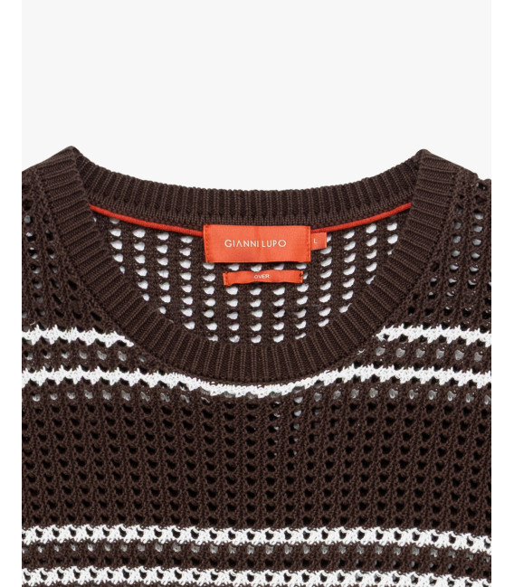 Openwork knit T-shirt