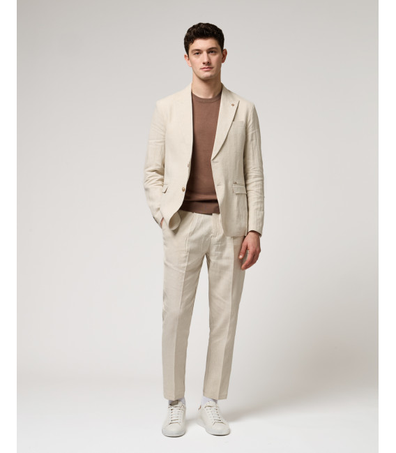 Pantaloni da abito in lino relaxed fit