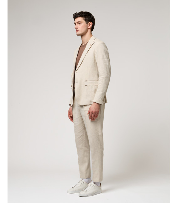 Pantaloni da abito in lino relaxed fit
