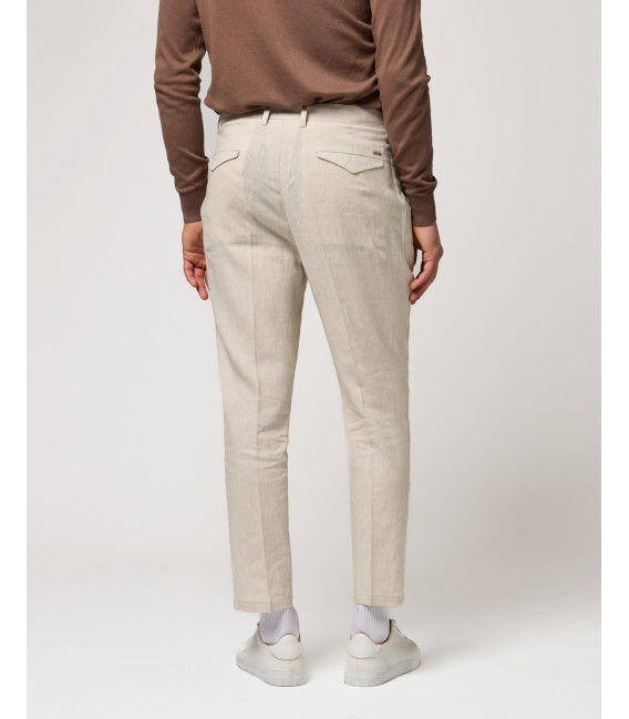 Pantaloni da abito in lino relaxed fit