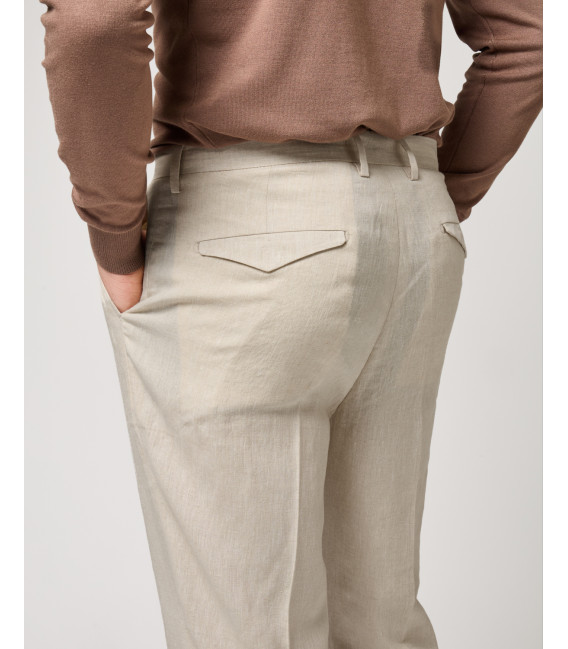 Pantaloni da abito in lino relaxed fit