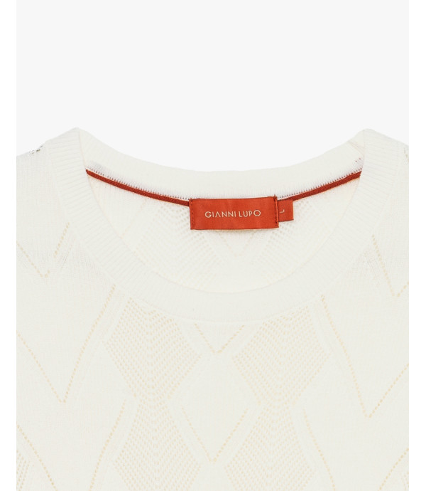 Maglia a maniche corte con pattern geometrico