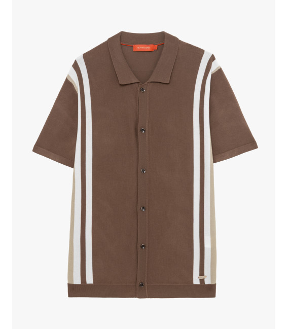 Short-sleeve knitted shirt