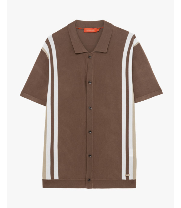 Short-sleeve knitted shirt