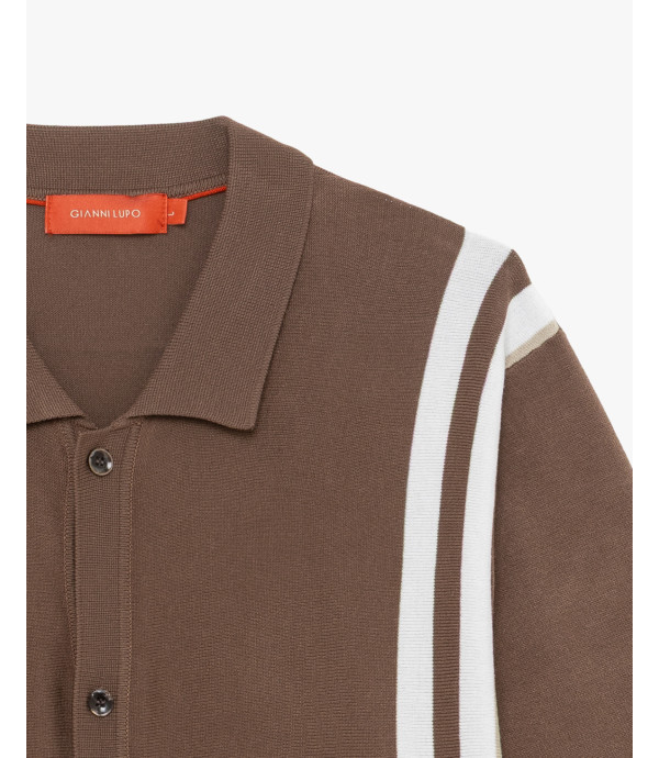 Short-sleeve knitted shirt