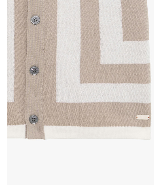 Short-sleeve knitted shirt