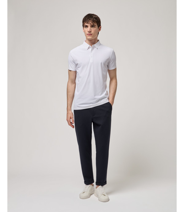 Athleisure super stretch polo shirt