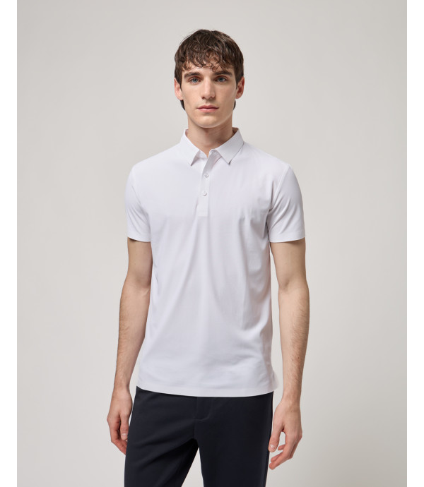 Athleisure super stretch polo shirt