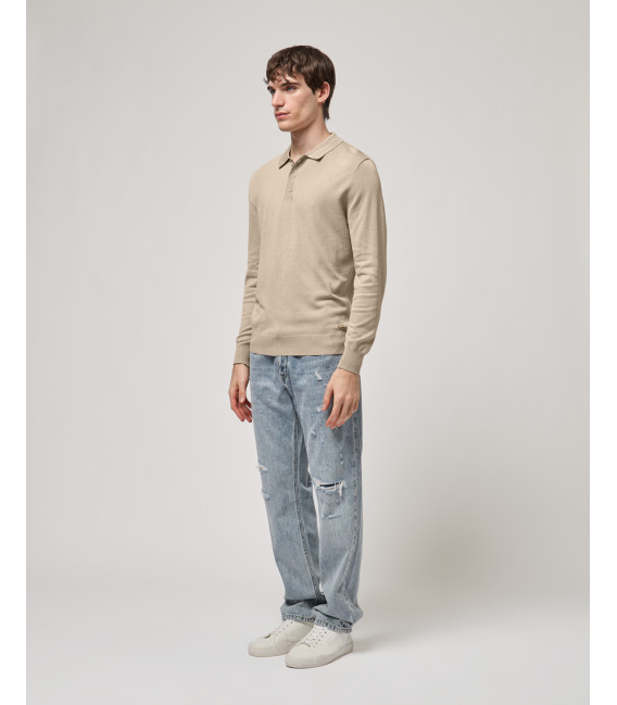 Polo a maniche lunghe relaxed fit