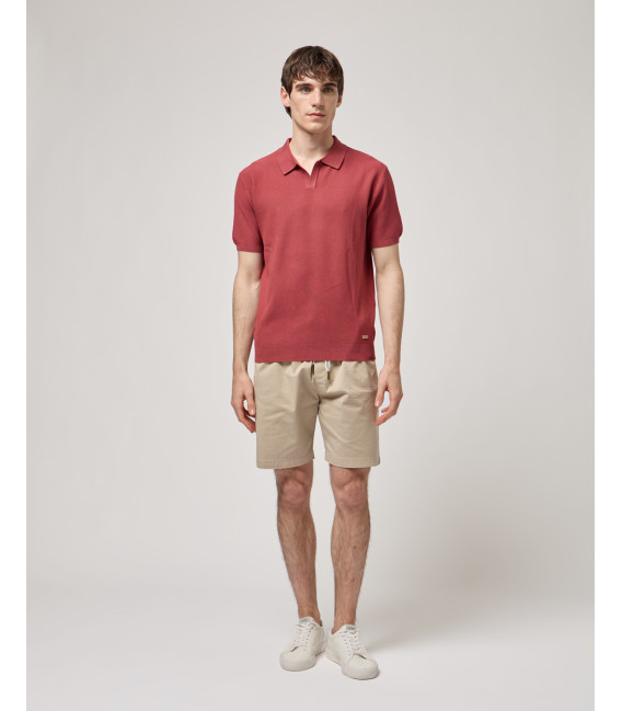 Knitted polo shirt