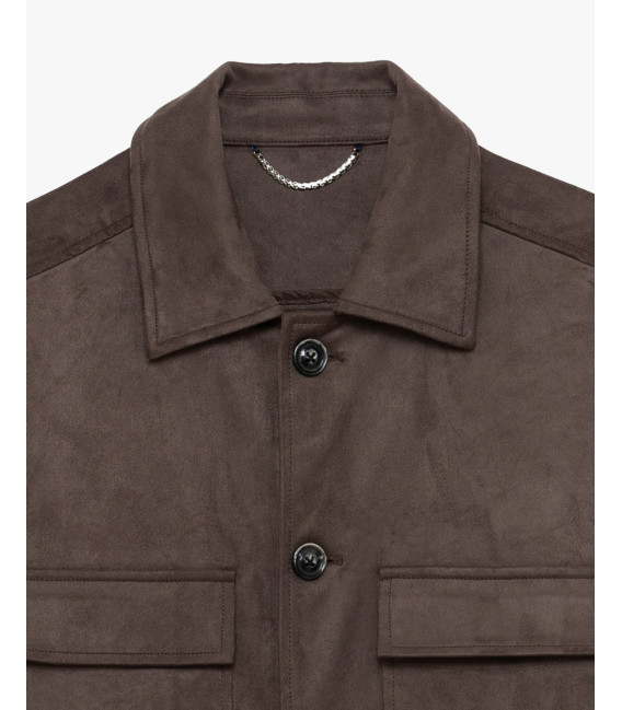 Faux-suede jacket