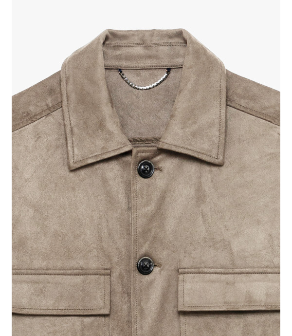 Faux-suede jacket