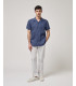 Camicia bowling in misto lino