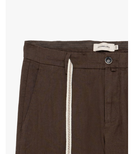 Pantalone in lino con laccio