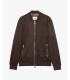 Faux-suede bomber jacket