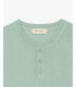 Knitted mandarin collar polo shirt