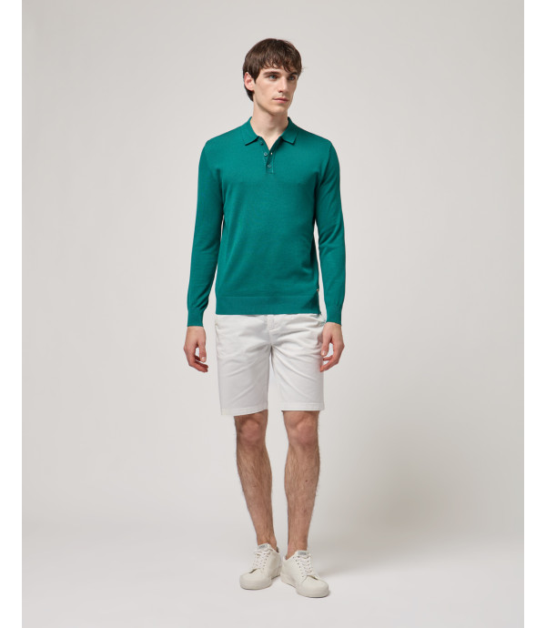 Relaxed fit long sleeves polo shirt
