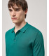 Relaxed fit long sleeves polo shirt