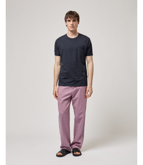 T-shirt con taschino in cotone extra fine