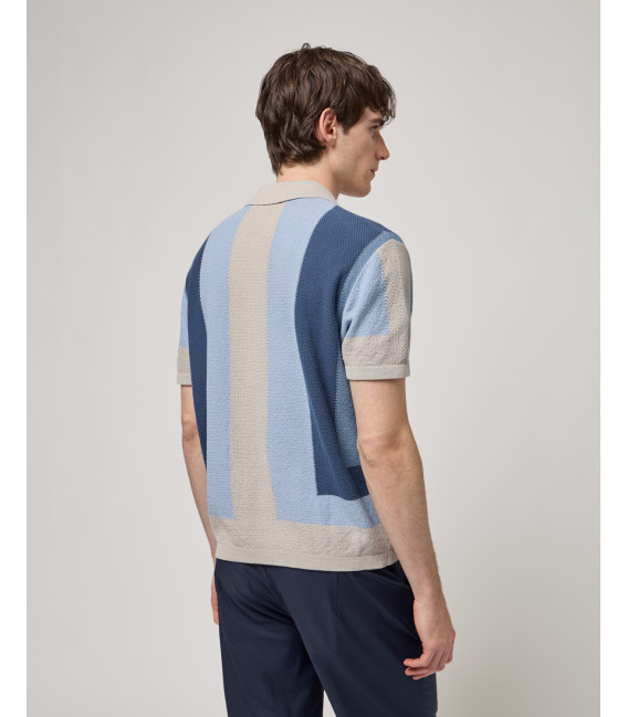 Short-sleeve knitted shirt