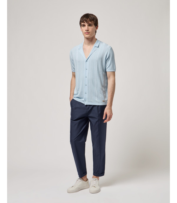 Camicia in maglia con trasparenze